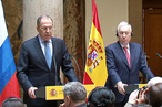Выступление С.В.Лаврова на пресс-конференции по итогам переговоров с Министром иностранных дел и сотрудничества Испании Х.М.Гарсиа-Маргальо, Мадрид, 5 марта 2014 года