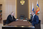 Рабочая встреча Владимира Путина с Министром иностранных дел Сергеем Лавровым