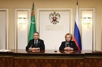 В. Матвиенко и Г. Бердымухамедов подписали Соглашение о создании Межпарламентской комиссии по сотрудничеству Совета Федерации и Халк Маслахаты Туркменистана