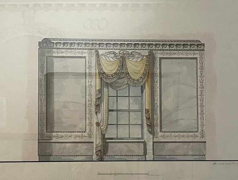 К. Росси. Угловая гостиная в Павловском дворце. 1816 НИМРАХ