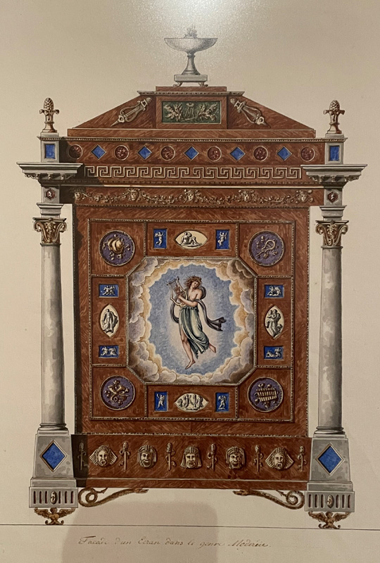 Проект каминного экрана. Общий вид, Западная Европа, 1803, ГМЗ «Павловск»